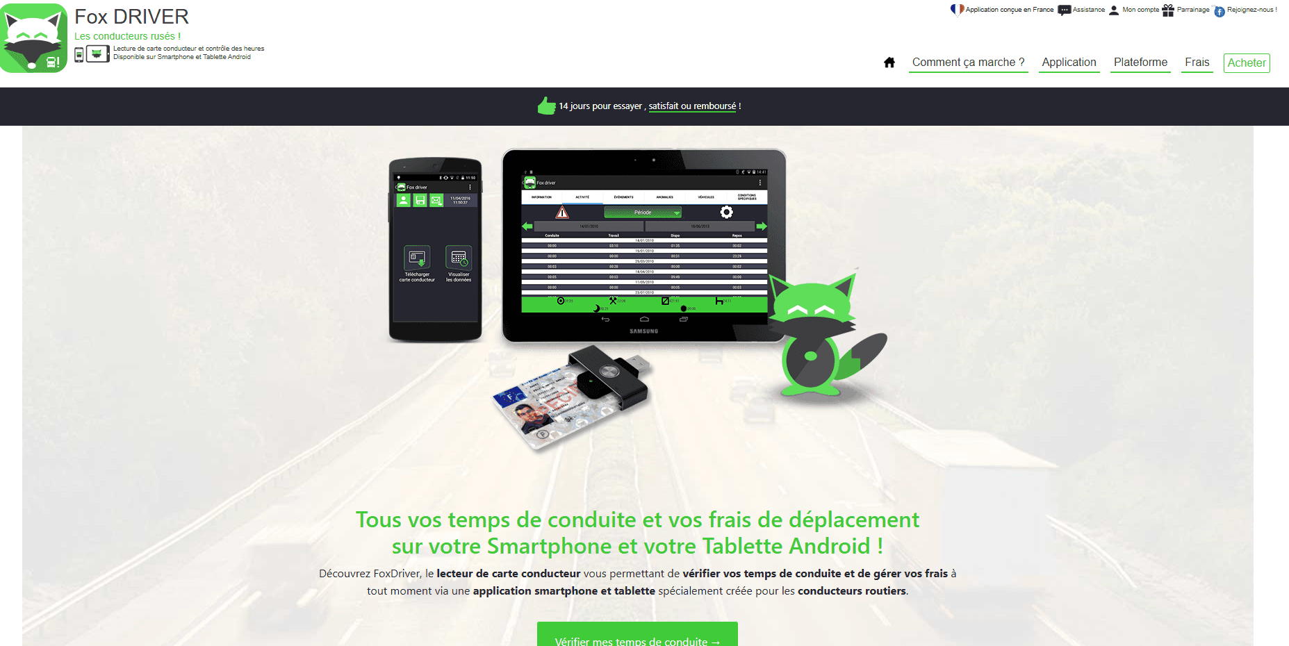 Capture d'écran du projet Plateforme de commande et visualisation de carte conducteurs routiers