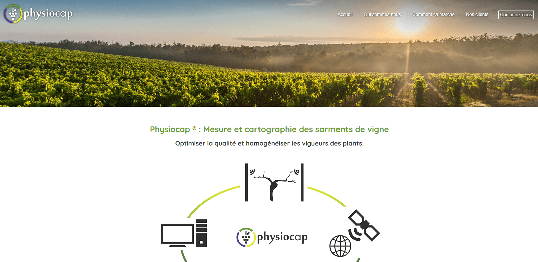 Capture d'écran du projet Plateforme de gestion de données Physiocap